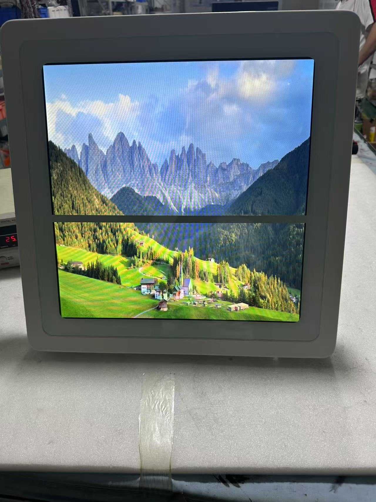 19.2 polegadas Monitor de toque quadrado Montante de parede Montada na área de compra dupla
