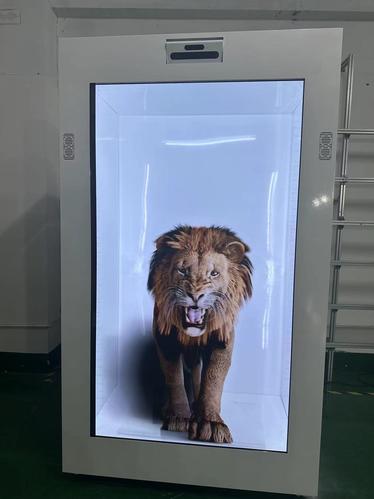 nova cabine lcd transparente enorme personalizada