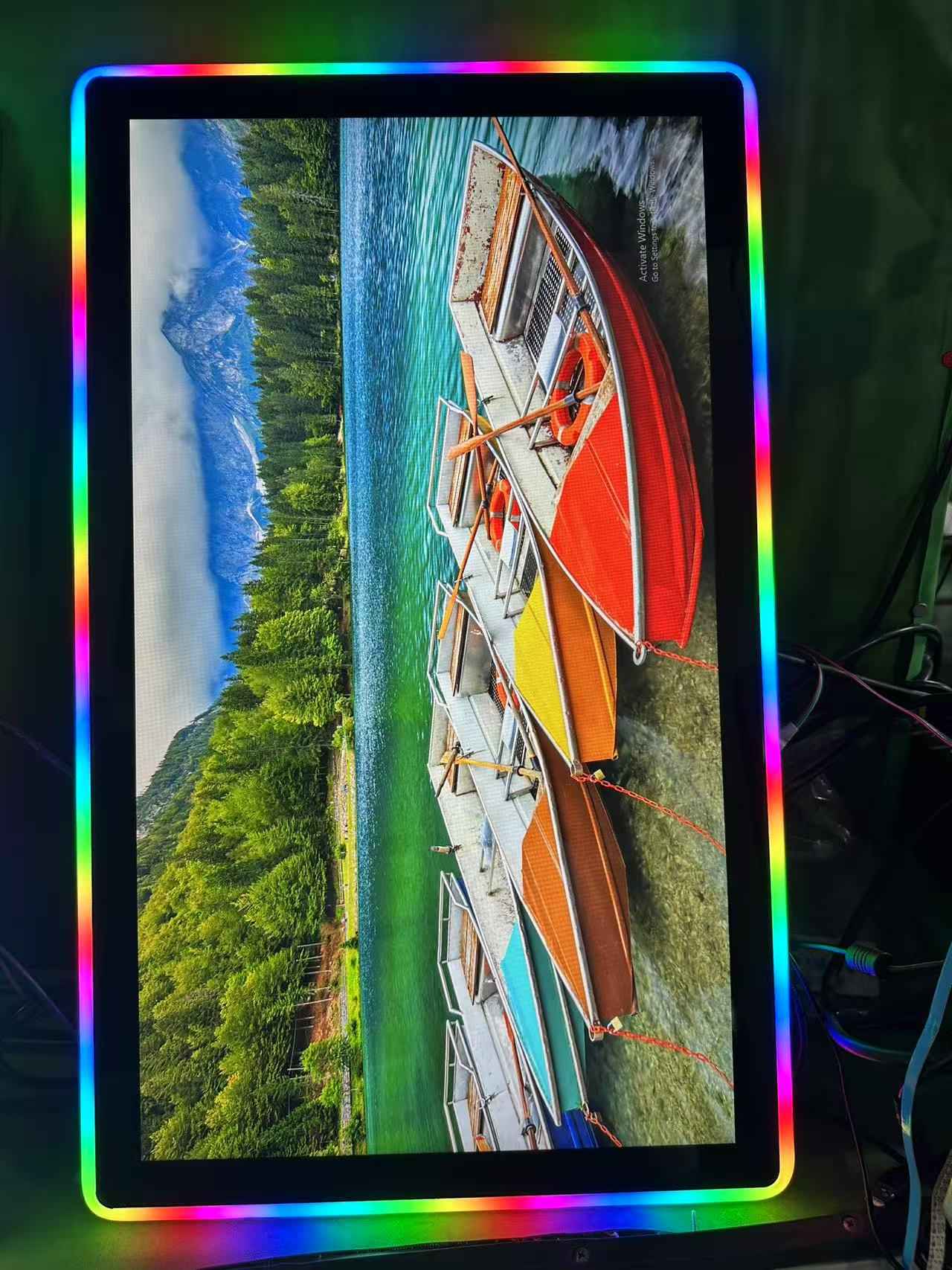 Monitor de tela de tela de toque capacitiva de 27 polegadas com RGB LED